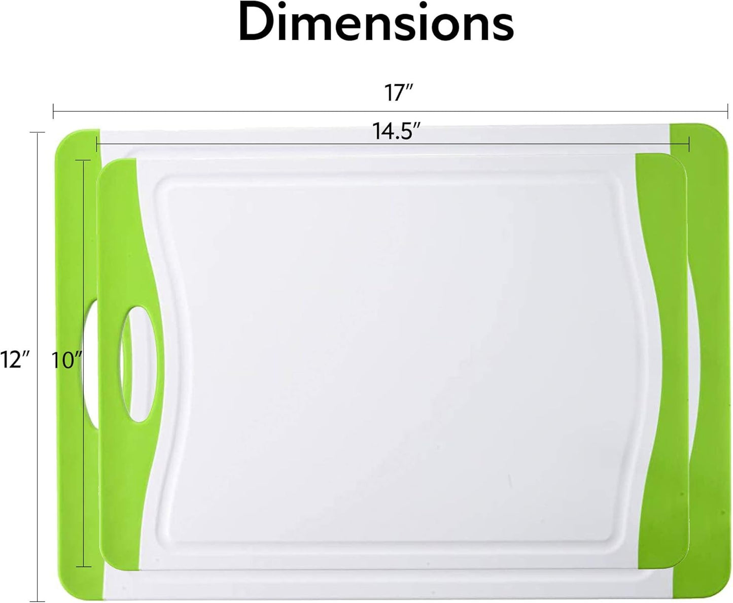 Neoflam 4 Piece Plastic Coded Cutting Board Set plus Organizer with Food Icon, Microban Protection, Extra Large, BPA Free, Juice Groove, Non Slip, Dishwasher Safe, Multicolor