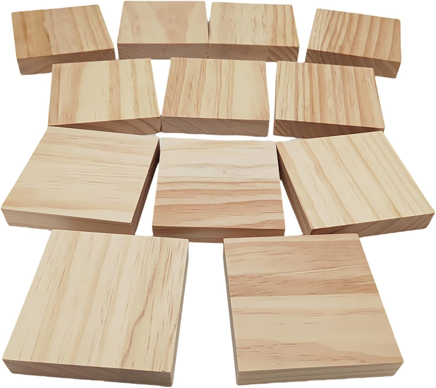 6PCS Unfinished Wood Square Blocks for Crafts, 6x6x1in Blank Wooden Squares Pine Wood Boards for Carving,DIY Wood Coasters,Painting & Burning