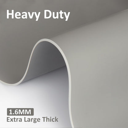 Silicone Mats for Kitchen Counter Thicker Extra Large Heat Resistant Mats Countertop Protector Liners for Bottom of Oven Air Fryer Coffee Maker, 24" x 16" x 2 mm, Translucent