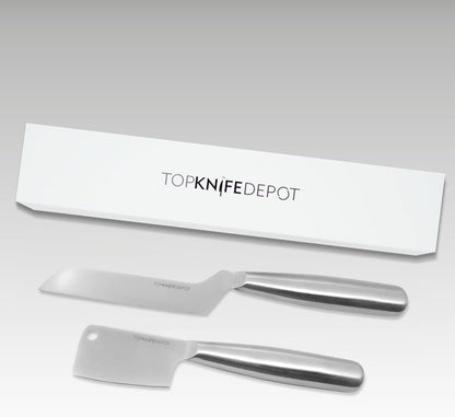 TopKnife 2-Pc Firm Cheese Knife Set - Magnetic Box Included