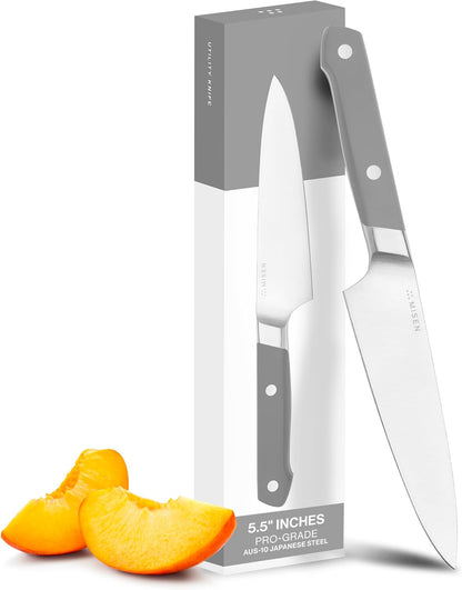 Misen 8" Chef Knife – High Carbon Japanese AUS-10 Stainless Steel – Hybrid German & Japanese Blade – Precision Kitchen Knife for Professionals & Home Cooks – Ultimate Cutting Performance - Green