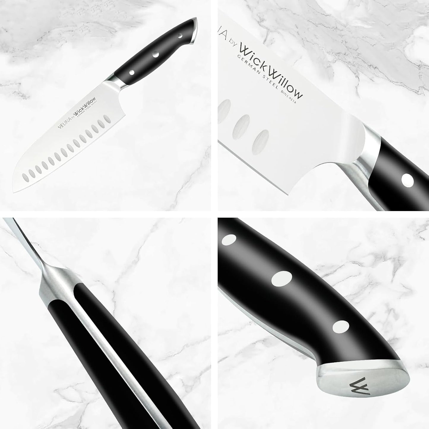 WICKWILLOW 10" Bread Knife – Razor Sharp German Steel – Serrated Knife for Homemade Bread & Sourdough – Full Tang & Ergonomic Handle – Gift Box – Velina Series