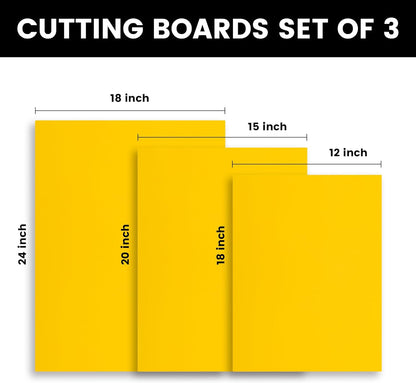 CMI Commercial Grade Cutting Board for Kitchens,Cutting Board Set,Plastic Chopping Board,18 x 12 x 1/2 Inch, Multi-Color 6 of Pack Set,NSF Certified,for Vegetable Meat or Cheese