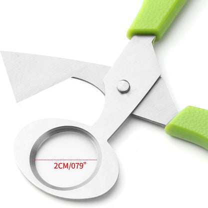 Calary 3Pcs Quail Egg Cutter Scissors Kitchen Egg Shears Tool (Green)