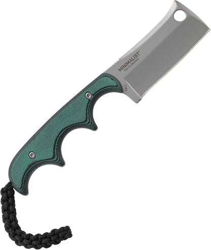 CRKT Minimalist Bowie Outdoor Survival Fixed Blade Knife with Sheath: Stainless Steel Plain Edge Blade, Micarta Handle, 2387