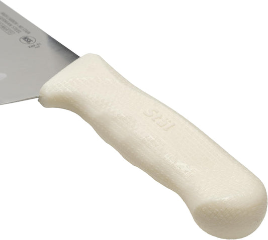 Winco 8" Commercial-Grade Chef's Knife with Hollow Handle, White