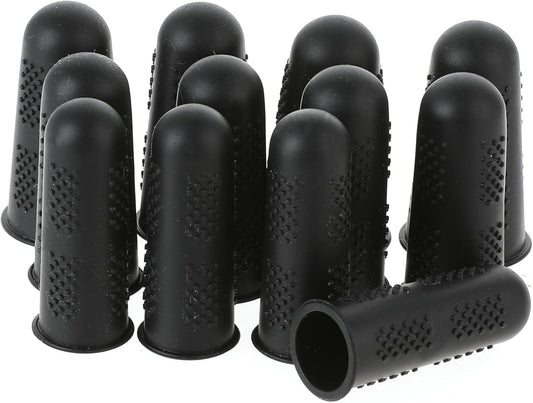 Silicone Finger Protectors, 12 PCS 3 Sizes Rubber Fingers Tips Silicone Finger Tip Protectors Rubber Thumb Protector Fingers Thimble Guard Tips Caps Cover for Embroidery Sewing Cutting Sorting Task