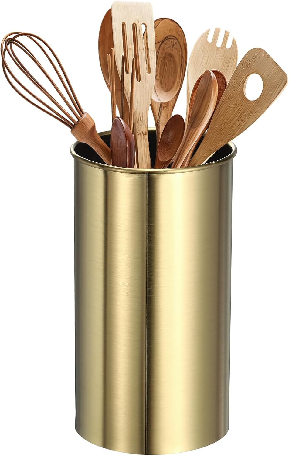 uxcell Kitchen Utensil Holder, 3.1x4.7 Stainless Steel Utensil Cutlery Holder Cooking Flatware Organizer for Kitchen Restaurant Countertop Fork, Straw, Knives, Spoon, Chopstick, Silver