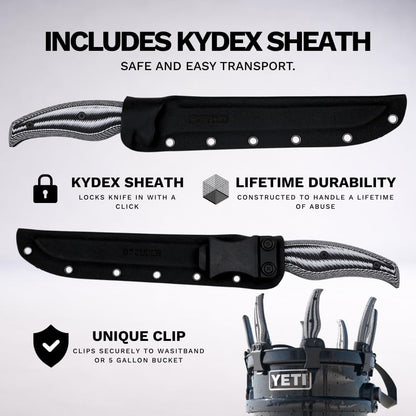 SORD Fillet Knife - 5-9" Filet Knives For Fish - Razor Sharp Boning Knife - Saltwater and Freshwater Fishing - Includes Kydex Sheath - Full Tang Blades | G10 Non Slip Grip | Corrosion Resistant