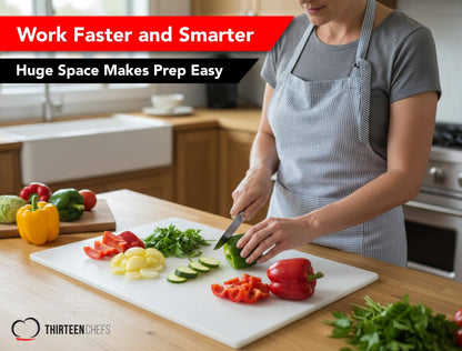 Commercial Blue Cutting Board - 24 x 18 Extra Large for Fish, Seafood and Shellfish, 1/2" Thick HDPP Plastic NSF Approved for Restaurants