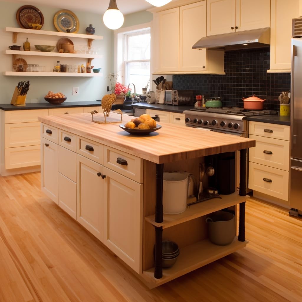 CONSDAN Butcher Block Counter Top, USA Grown Oak Solid Hardwood Countertop, Wood Slabs for Kitchen, Reversible, Both Side Polished, Prefinished with Food-safe Oil, 1.5" Thickness, 18" L x 25" W