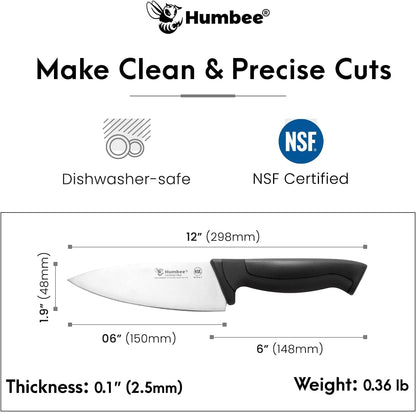 7.5-Inch Nakiri Knife, High Carbon Stainless Steel Hollow Grind Blade, Razor Sharp Edge, Ergonomic Non-Slip Handle, Cleaver Style, DT-50 Series, Orange