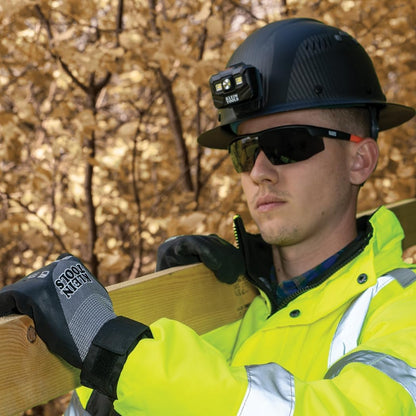 Klein Tools Winter Work Gloves, Knit Dipped ANSI A4 Cut-Resistant, Sandy Latex Coated, Fleece-Lined, Touchscreen Capable