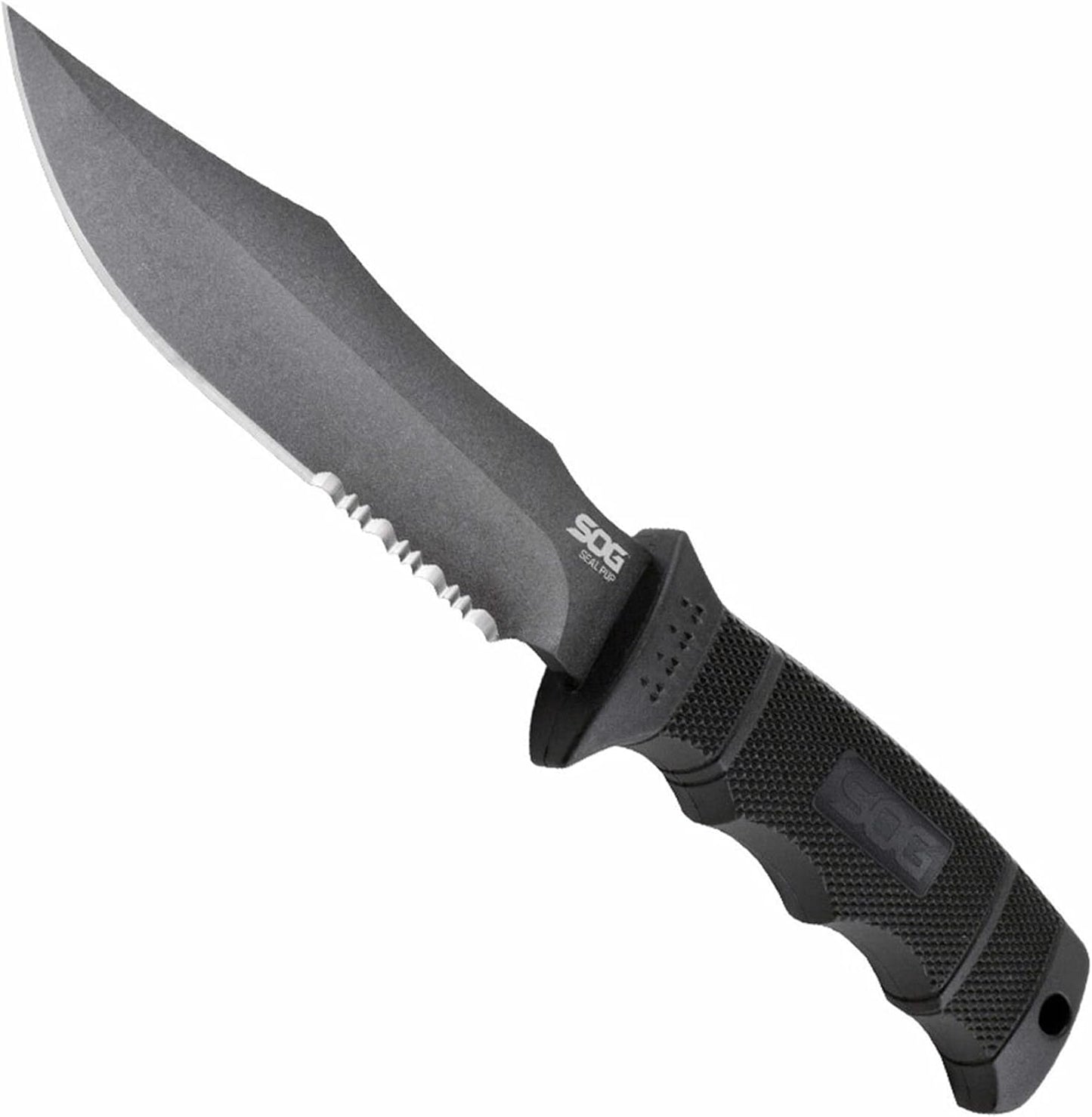 SOG Fixed Blade Knives with Sheath - SEAL Pup Tactical Knife, Survival Knife and Hunting Knife w/ 4.75 Inch Blade and Knife Sheath