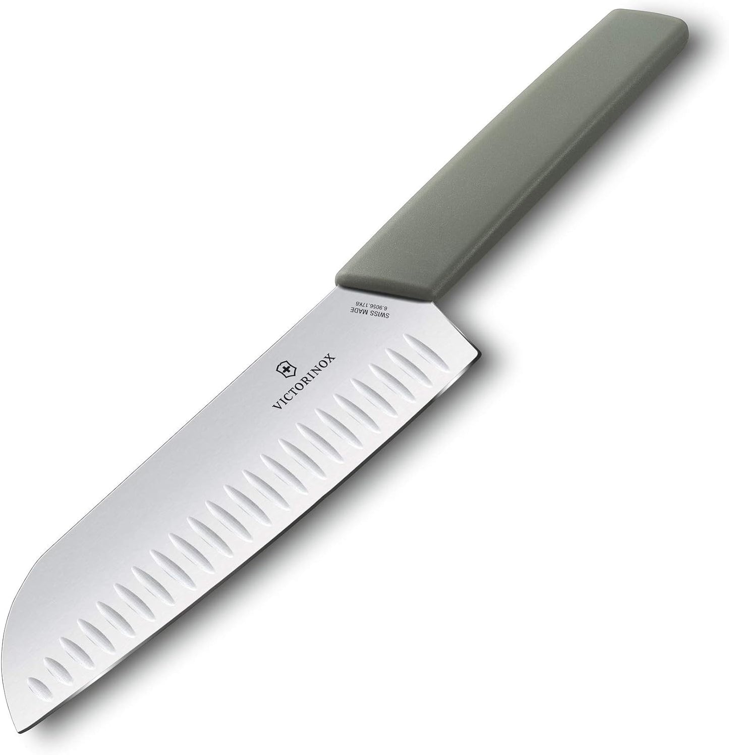 VICTORINOX 2 Piece Santoku Knife and Bread Knife Set, Pizza Peel, Multi Color - Light & Sharp for Various Ingredients Dishwasher Safe Swiss Madan Gift Box 2 Piece Set (6.9096.22 G)