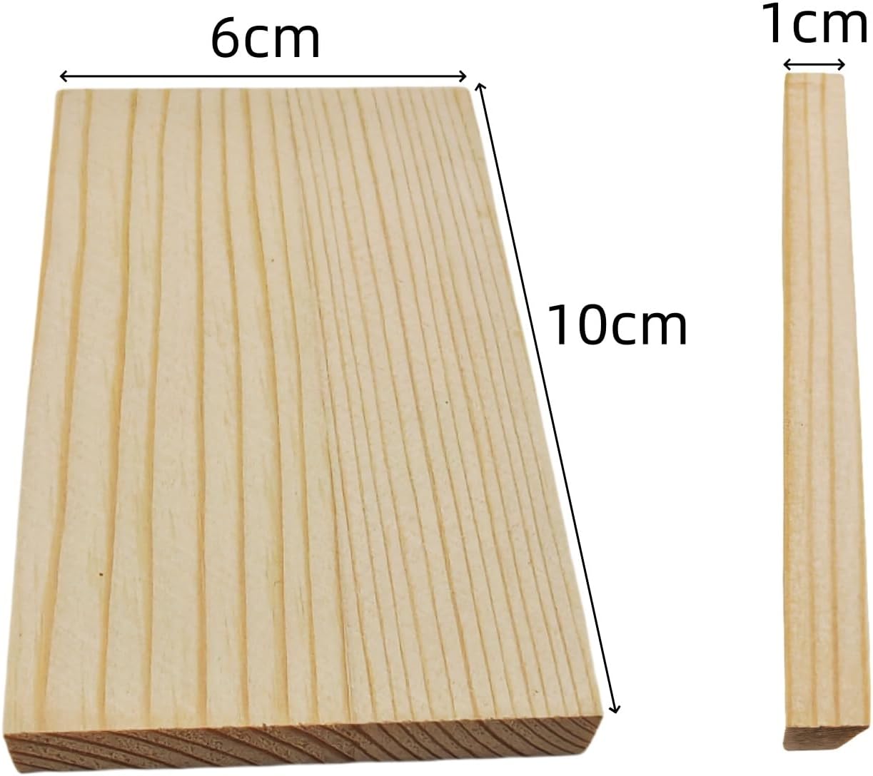 4PCS Rectangle Wood Boards Unfinished Wood Blocks for Crafting, 8x6x1in Blank Whittling Wooden Blocks for Wood Carving,Painting & Burning