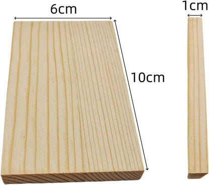 4PCS Rectangle Wood Boards Unfinished Wood Blocks for Crafting, 8x6x1in Blank Whittling Wooden Blocks for Wood Carving,Painting & Burning