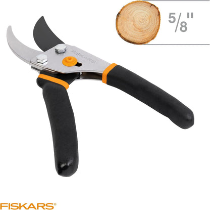 Fiskars 2-Piece Pruning & Veggie Shears Set, Explore Collection Garden Tool Kit, Bypass Pruner for Light Trimming, Vegetable Shears with Serrated Stainless Steel Blades for Harvesting Flowers & Herbs