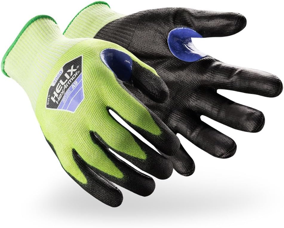 HexArmor Cut-Resistant Impact Protection Polyurethane Palm Knit Work Gloves | Helix® Core 3012