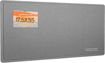 Lightomorrow Bulletin Board, 36 x 24 inches Felt Board - Decorative Pin Board, Cork Board Alternative for Wall, 3' x 2' Foldable Self-Adhesive Vision Board Prayer Board with 20 Pushpins - Black
