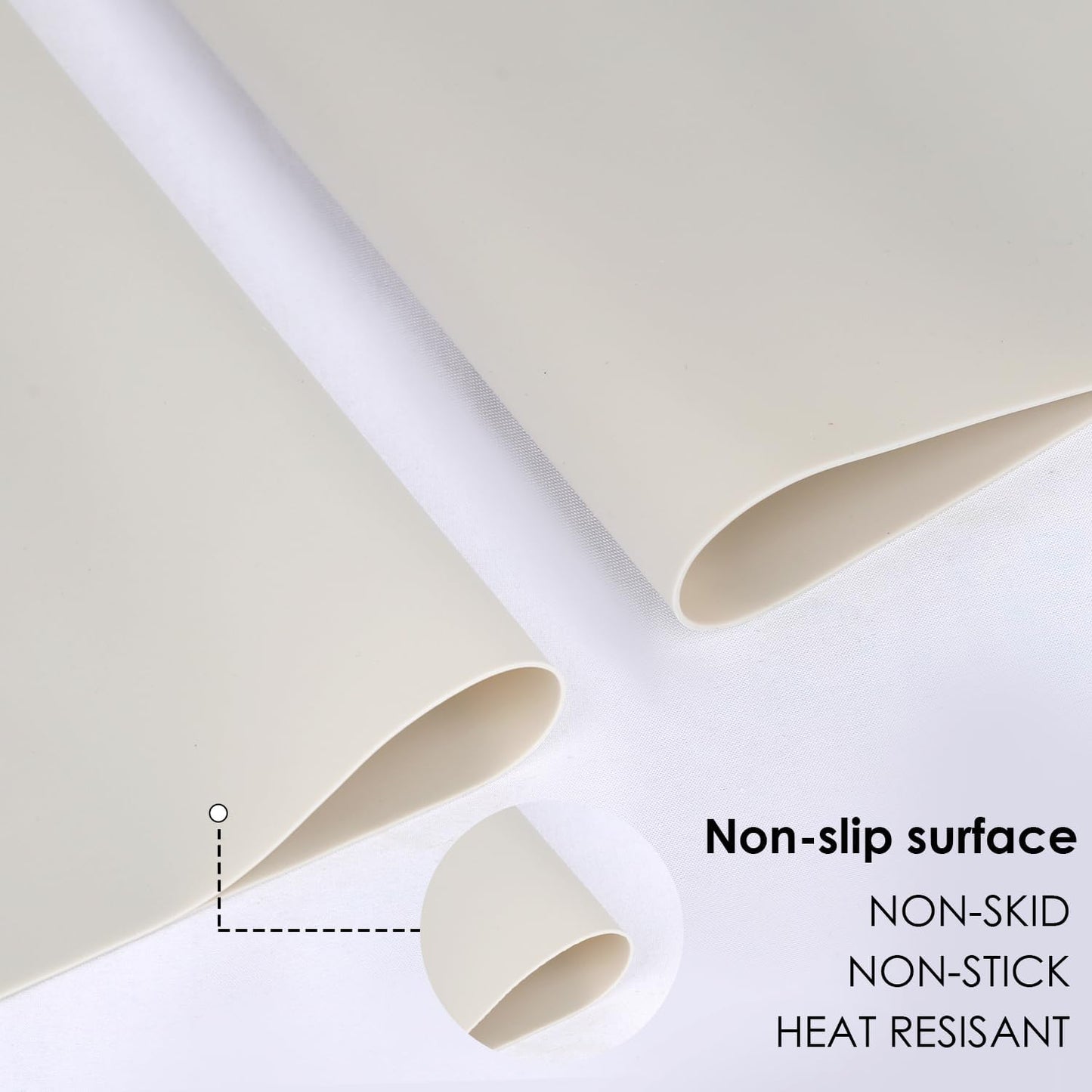 Extra Large Dark Green Countertop Mat - Silicone Table Kitchen Desk Mat - Non-Slip & Heat Resistant - Dinner Placemat Pastry Dough Rolling Mat - Colors A