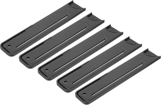 PATIKIL 5Pcs PP Universal Knife Cover, Knife Protector Sleeve for 8" Bread Knife Blade Guard for Kitchen, Dining Room, Black