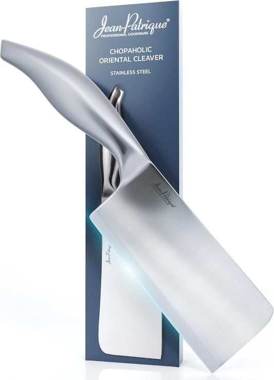 Jean-Patrique Cleaver Butcher Knife - Single Forged with Razor Sharp Edge Cleaver Knife - Kitchen Chopping Knife Meat Cleaver 6.7"/17cm