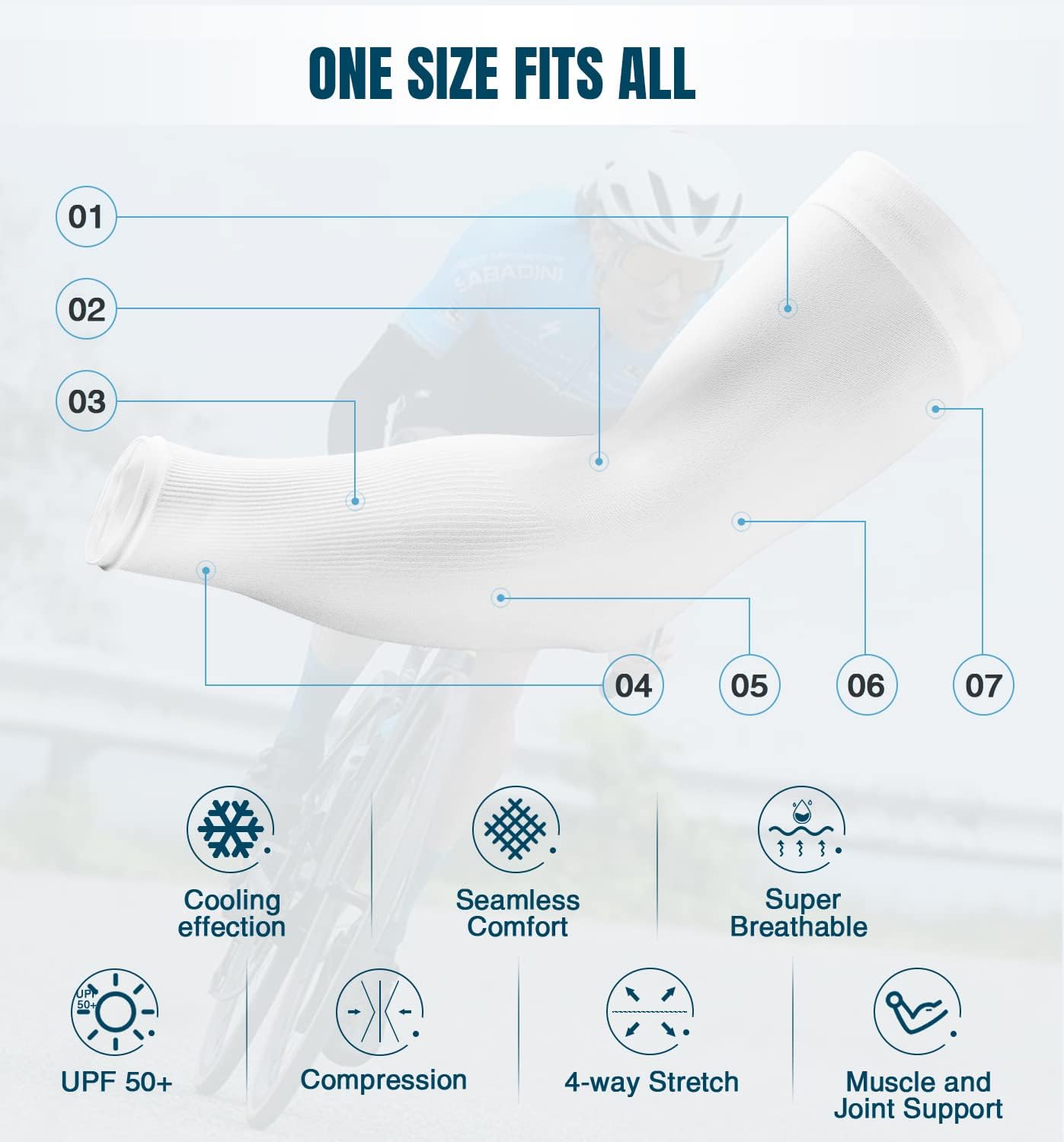 Aegend Sun Protection Cooling Arm Sleeves Compression - Tattoo Cover up - Sun Sleeves for Men Women Youth