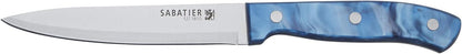 Sabatier Triple Riveted Serrated Utility Knife, 5-Inch, Razor-Sharp Kitchen Knife to Cut Fruit, Vegetables and more, High-Carbon Stainless Steel, Gray