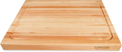 CONSDAN Walnut Cutting Board for Kitchen, USA Grown Hardwood, 20 x 15, with Invisible Inner Handle, Prefinished with Food-Grade Oil, Suitable for Kitchen Edge Grain, 1" Thick