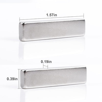 30Pcs Super Strong Neodymium Bar Magnets, N52 Heavy Duty Magnet with Adhesive Backing, Waterproof Small Rare Earth Magnets for Crafts, Strips Magnet for Fridge, Building, Office, 58x10x2 mm