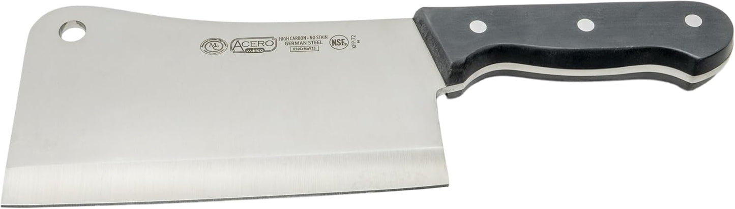 Winco 7" Cleaver, Riveted, POM Hdl, w/Hanging Hole