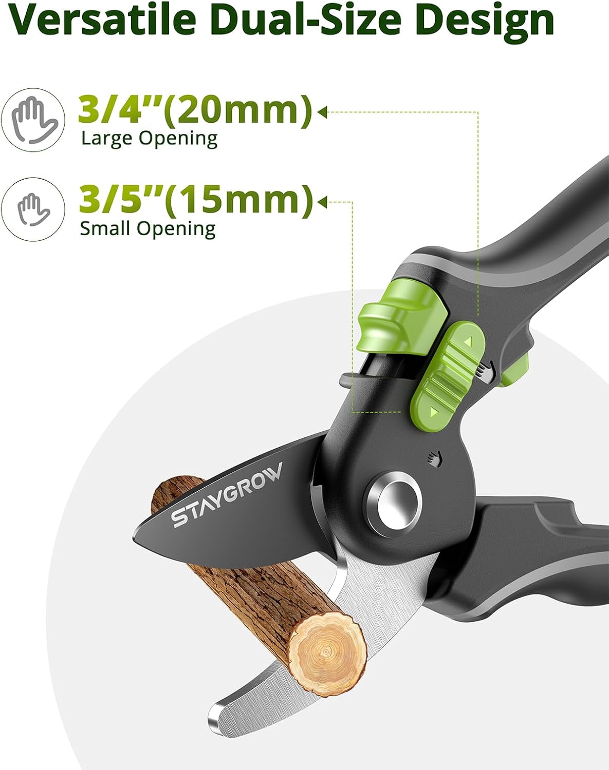 2pcs 6.5" Pruning Shears for Gardening, Ultra Sharp Garden Scissors for Precise Cuts, Stainless Steel Bonsai Clippers with Spring Loaded, 6.5 Inch Garden Shears (1pc Straight & 1pc Curved)