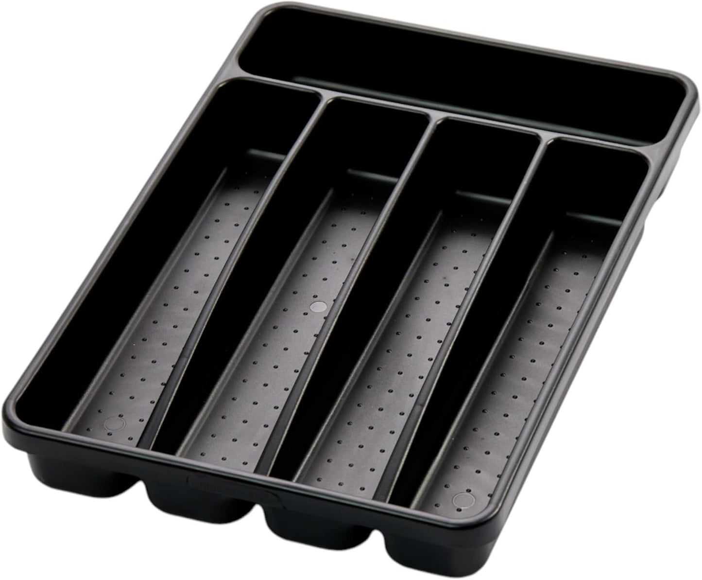 madesmart Silverware Tray, 5 Compartment Flatware Organizer for Forks, Knives & Spoons, Durable Drawer Organizer, Granite