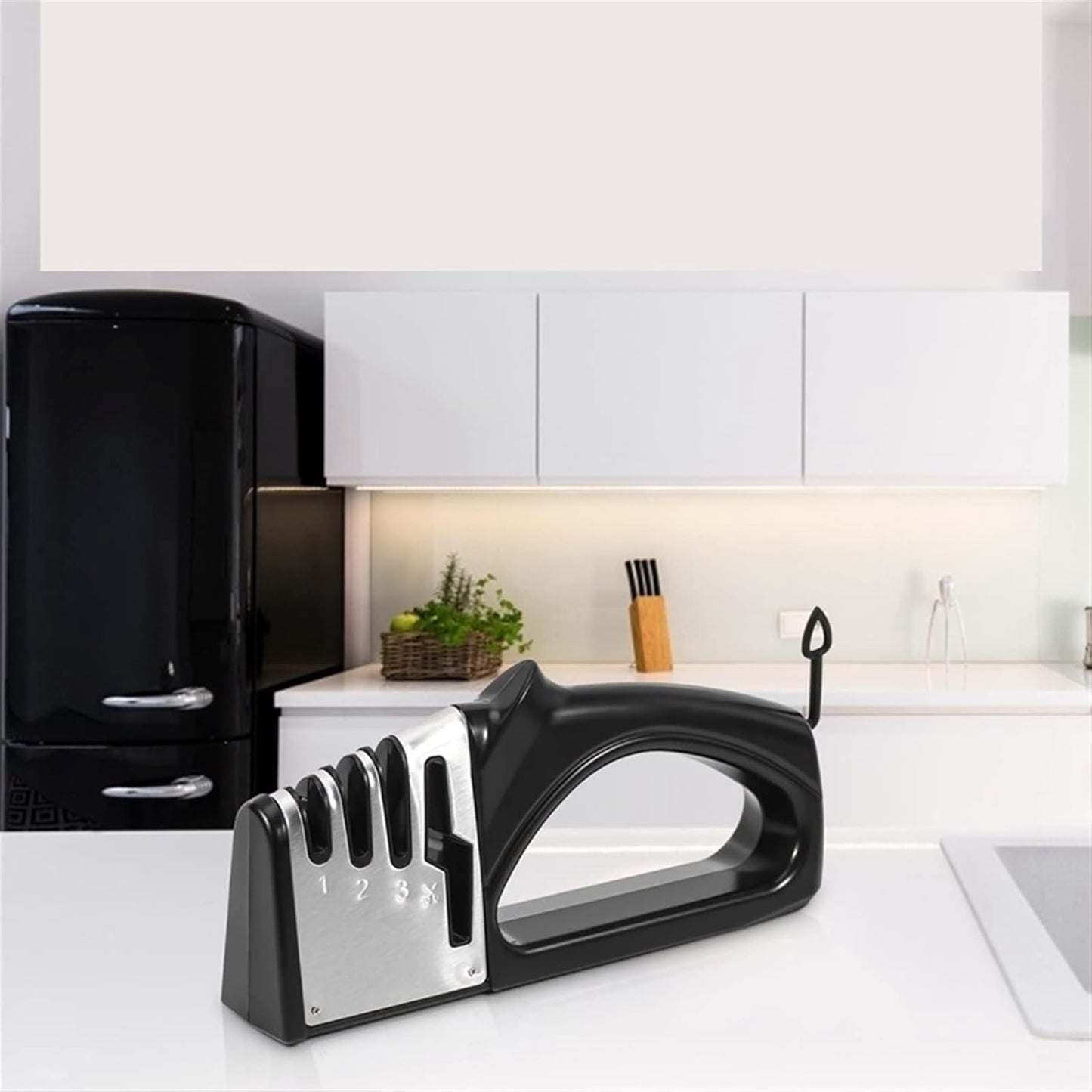 pull through knife sharpener Knife Grinder, Four Blade Grinder, Four In One Blade And Scissors Grinder, With Diamond Ceramic Tungsten Kitchen Tools