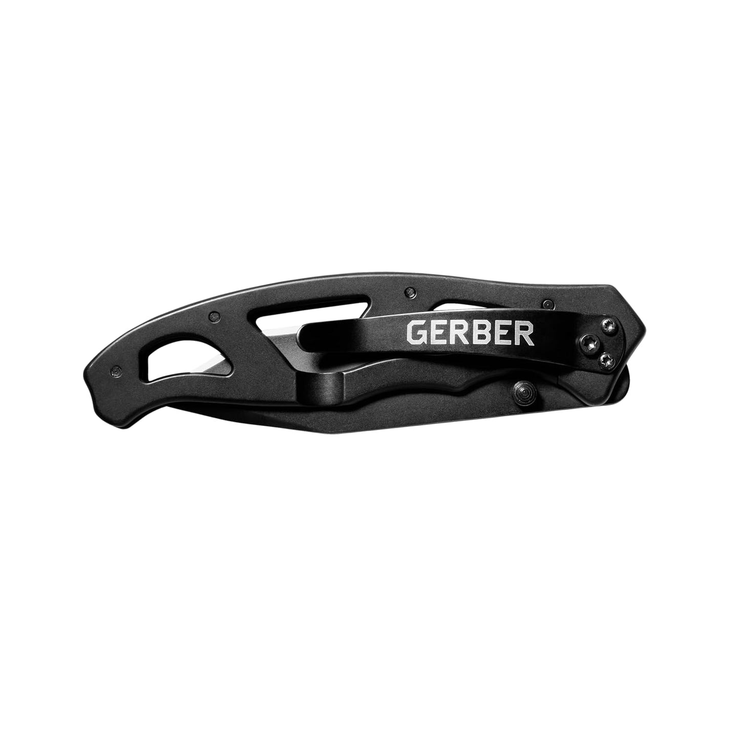 Gerber Gear Paraframe I EDC Folding Pocket Knife, 3" Serrated Edge with Safety Frame Lock, Stainless Steel, Grey