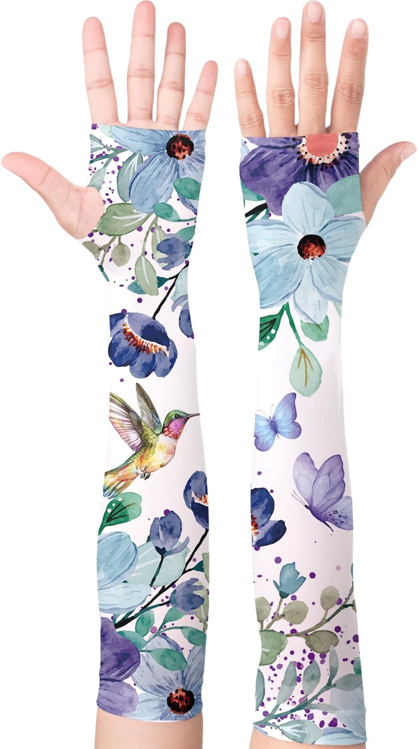 YPHCDO Gardening Sleeves Farm Sun Protection Arm Cooling Sleeves Thorn Proof Garden for Women Men with Thumb Hole
