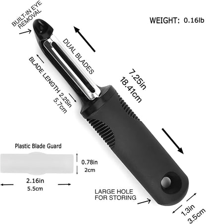 Multifunctional Vegetable Peeler with Stainless Steel Blade and Bottle Opener - Ideal for Veggie Potato Carrot and Apple Peeling