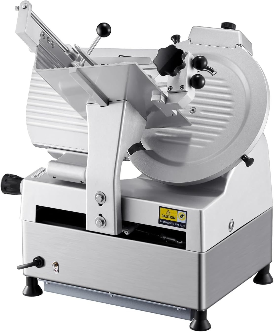 VEVOR Meat Slicer, 7.5 inch 200W Electric Deli Slicer Machine with SUS420 Blade, 0-0.6 inch Adjustable Thickness, ETL Certified Home Food-Slicer for Meat, Ham, Baguett, Steak
