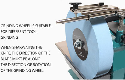 110V Electric Knife Sharpener，10in Water-cooled Grinder Electric Knife Sharpener Low Speed Grinding Machine，for Sharpening Chisels And Planer Blades Edge Tools