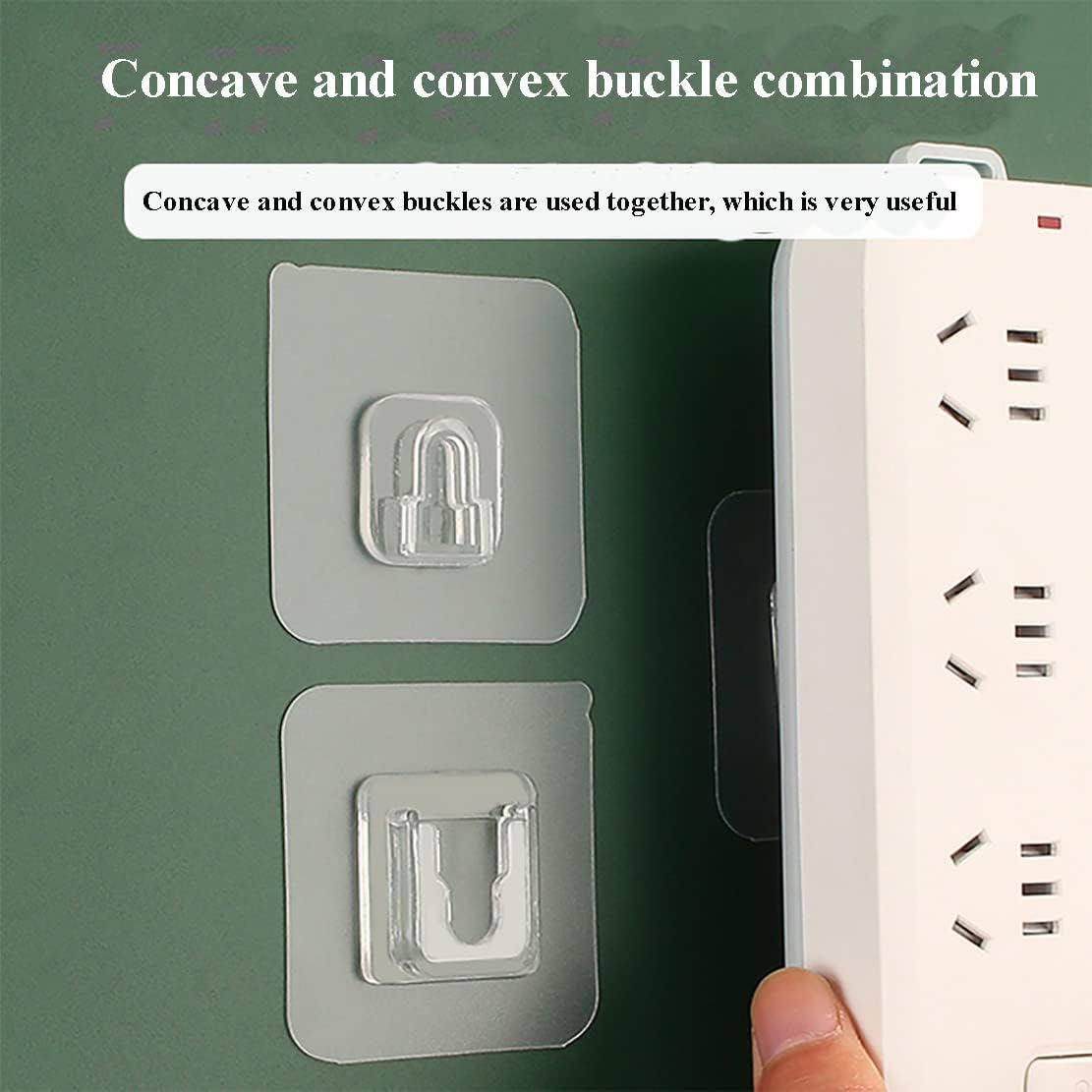 12 PCS Wall Mounted Replacement Sticky pads for Kitchen Bathroom Shower Caddy Organizer Rack Holder Nail Free Adhesive Hooks (Square)