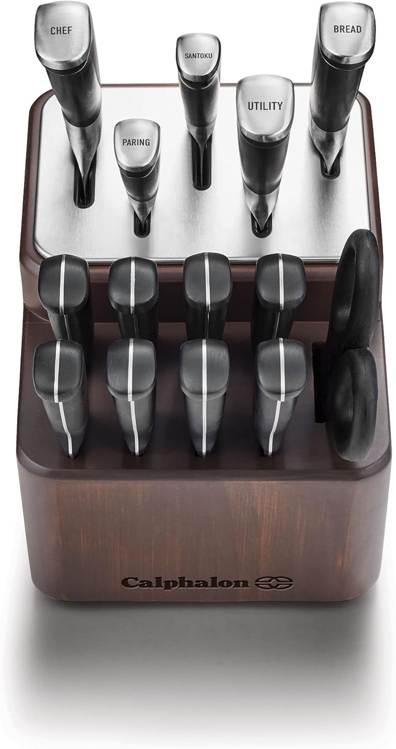 Calphalon® Premier™ SharpIN Knife Set with Sharpening Knife Block, 15 Piece, Carbon Steel