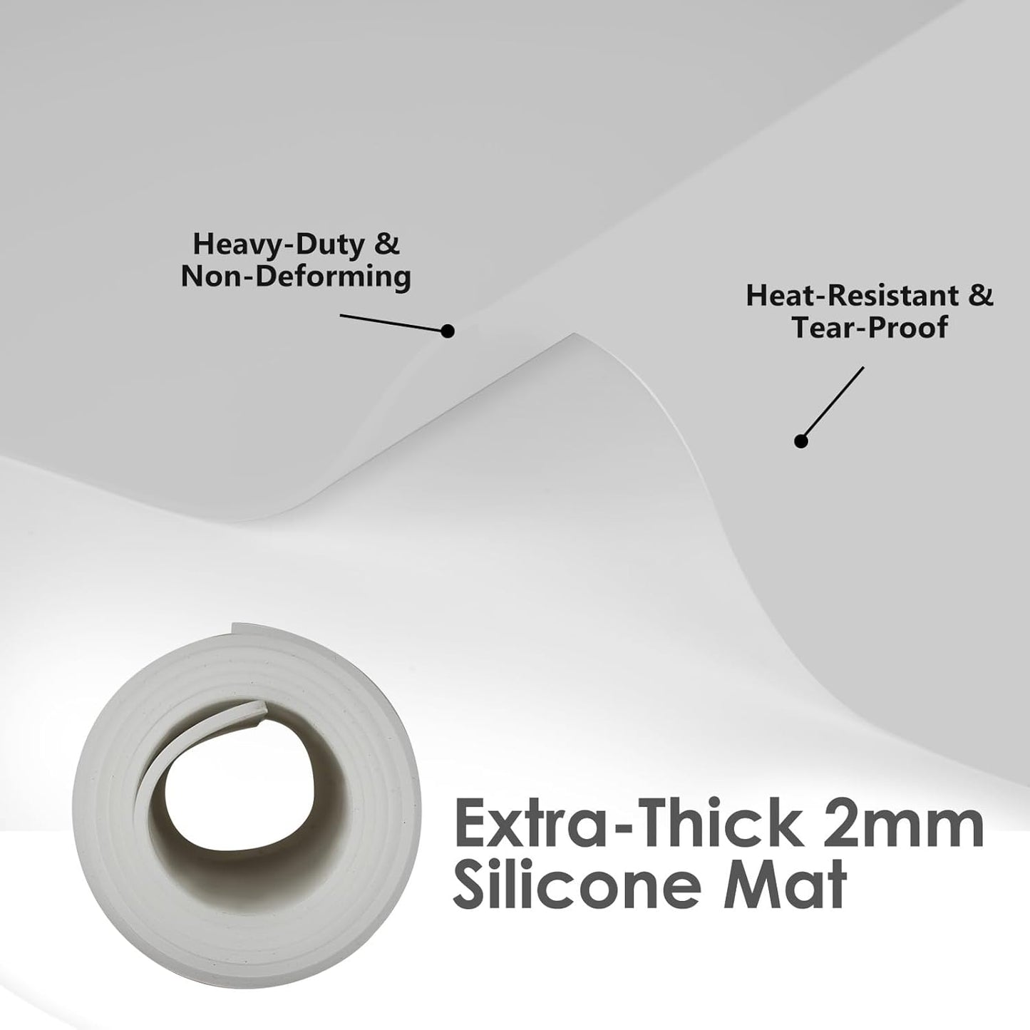 49.2" x 15.7" Large Silicone Mat for Kitchen Counter Protector, Cuttable Silicon Countertop Protector Mat Heat Resistant Mats for Countertop, Cut to Fit Placemat Ship Roll by Foepoge, Black