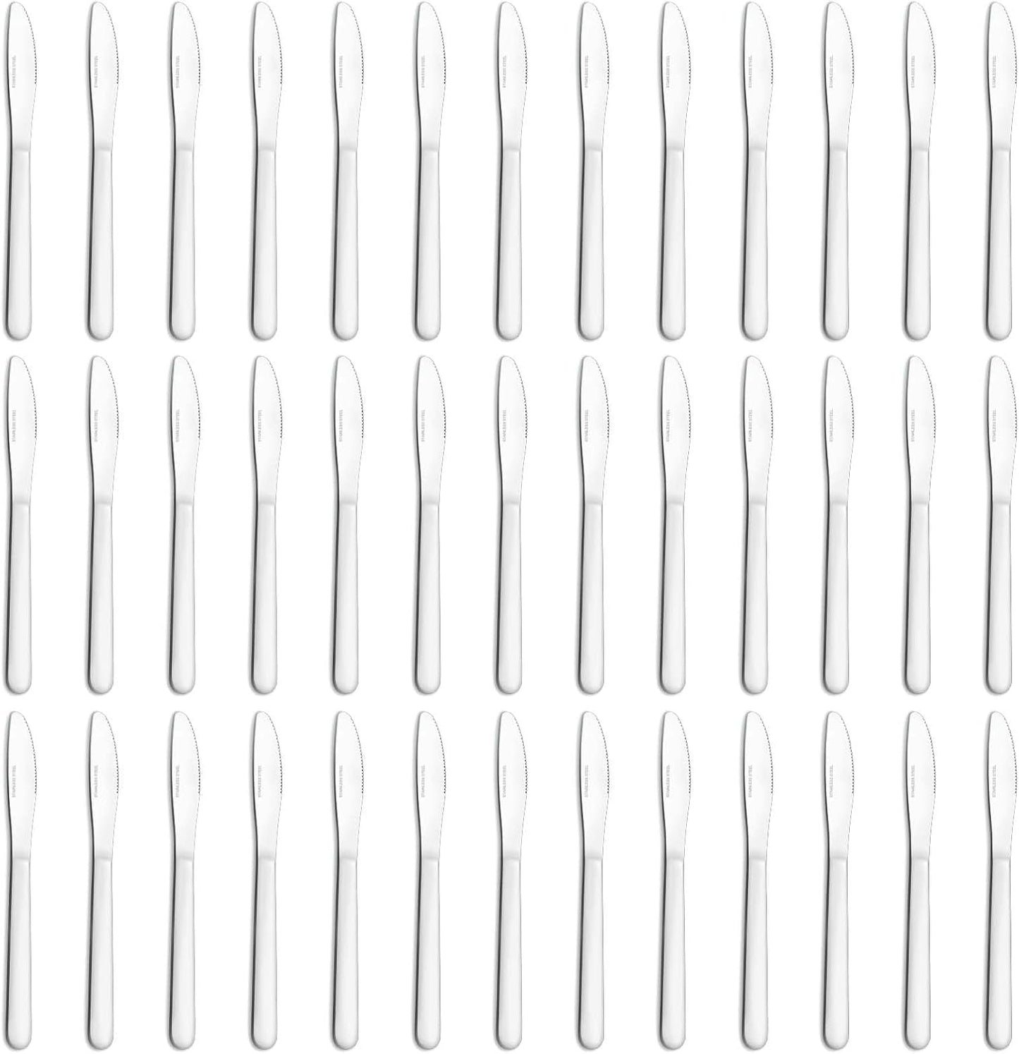 24 Pieces Dinner Knives Set, 8.1" Inches Table Knives Set, Durable Butter Knife, Food Grade Stainless Steel Dinner Knife, Cost-effective Silverware Set - Mirror Polished, Dishwasher Safe