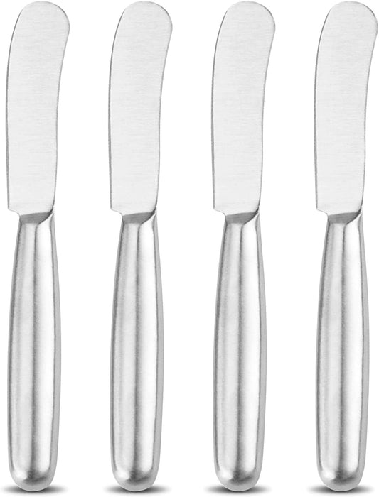 VANRA Spreader Knife Set 4-Piece Butter Knife Stainless Steel Cheese Knife Set for Jams and Cream 8.4-inch