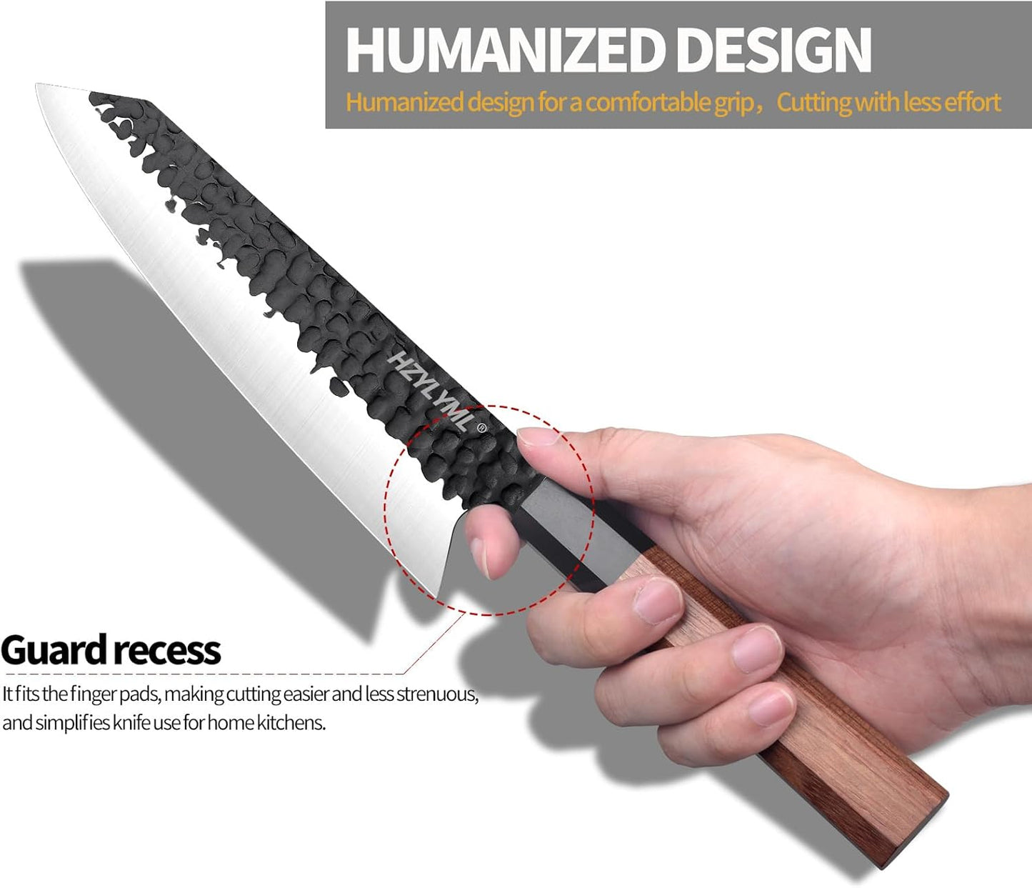 8 Inch Japanese Knife，Professional chef Knife，Hand Forged High Carbon Steel Knife for Cooking，Chopping.Sharp Durable Kitchen Knife for Home，Gifts for Women,Kitchen Gifts