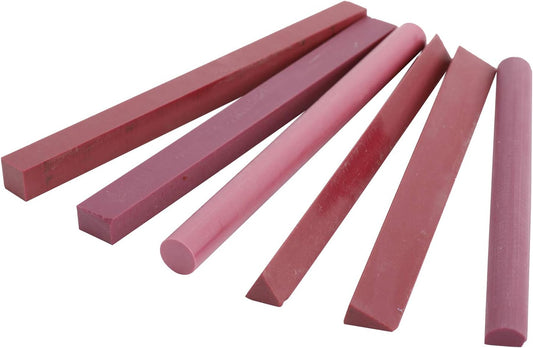 YaeMarine 6pcs 3000# Ruby Stone/Whetstone Sharpening Stone Polishing Stone Set, Variety of Shapes for Sharpening Polishing