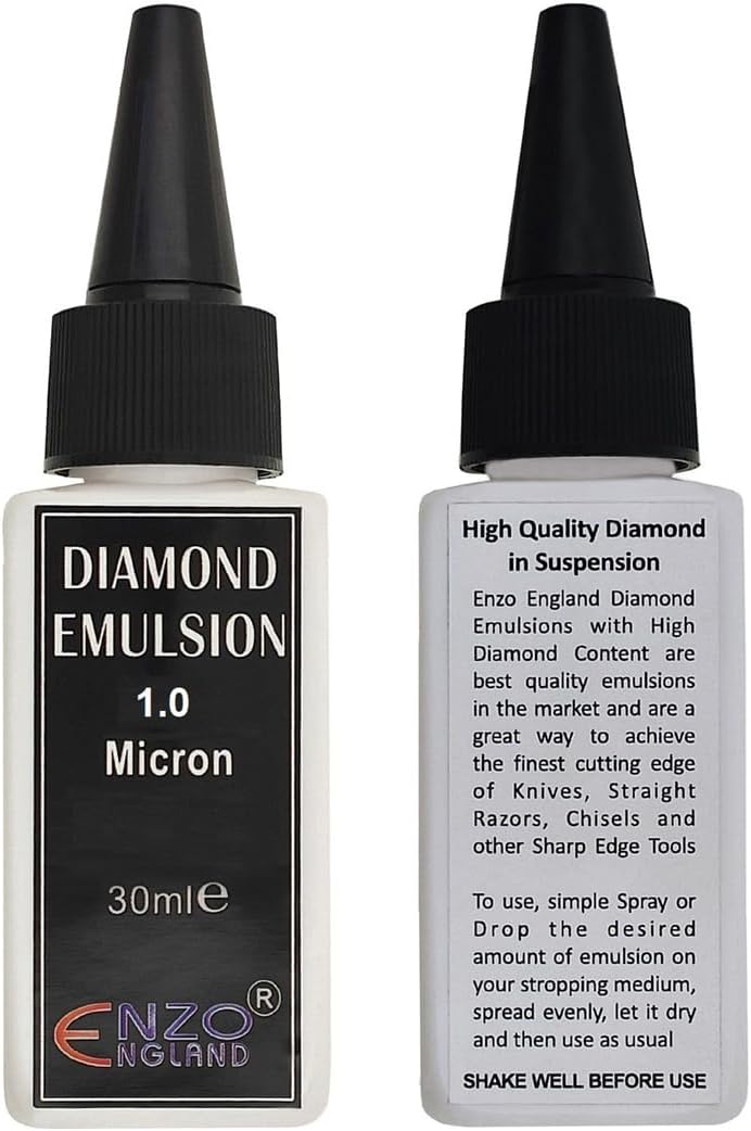 Poly Diamond Premium Suspension Abrasive Emulsion Fluid Stropping Sharpening Honing Buffing Polishing Razor Knife Tools Cutting Blade (0.5 Micron)