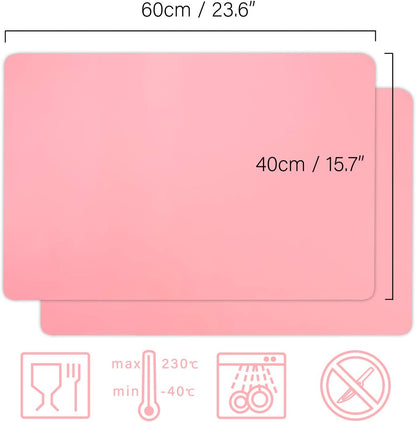 Gartful 2 Pack Silicone Crafting Mats, 15.7" x 11.8" Silicone Mat for Crafts, Large Heat Resistant Sheet for Jewelry Casting, Epoxy Resin, Painting, Counter Table Protector, Placemat, Nonstick, Black
