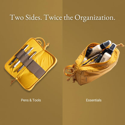 LOCHBY® Venture Pouch | Multipurpose Tactical Tool Bag | Water Resistant Waxed Canvas | Dual-Sided Zipper Pouch | for Motorcycle, Bike, EDC, Pen, Pencil, Art, Tech & Travel